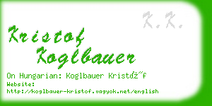 kristof koglbauer business card